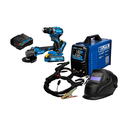 COMBO ELITE SOLDADOR 130XP + PINZA + CARETA + PULIDORA + TALADRO